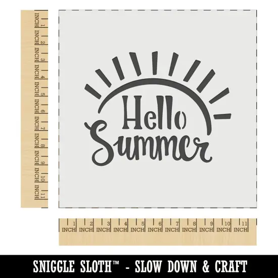 Hello Summer Sunshine Wall Cookie DIY Craft Reusable Stencil {1}