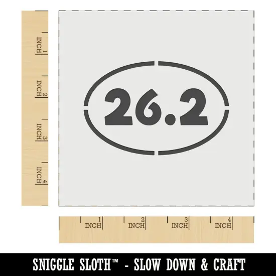 26.2 Full Marathon Runner Wall Cookie DIY Craft Reusable Stencil {6}