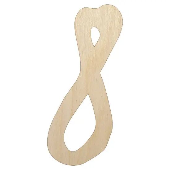 Number 8 Eight Felt Marker Font Unfinished Wood Shape Piece Cutout for DIY Craft Projects {1}