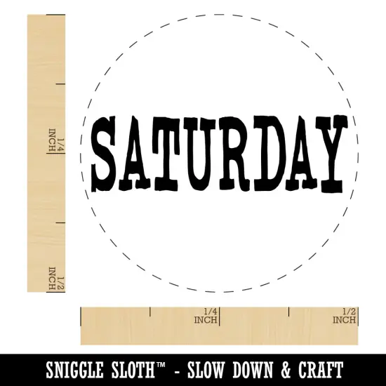 Saturday Text Self-Inking Rubber Stamp for Stamping Crafting Planners UV {1}