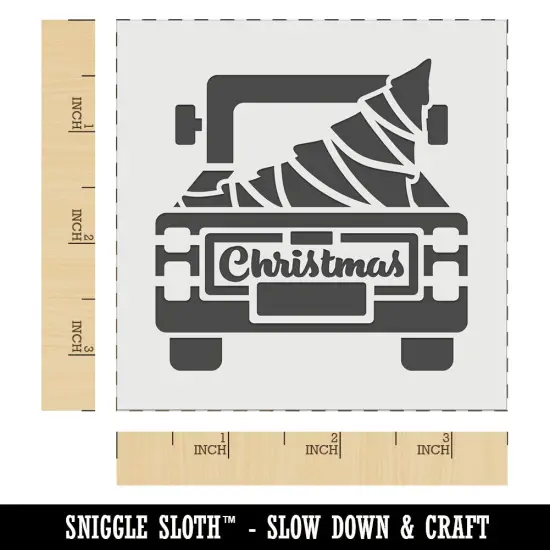 Christmas Tree Truck Wall Cookie DIY Craft Reusable Stencil {6}