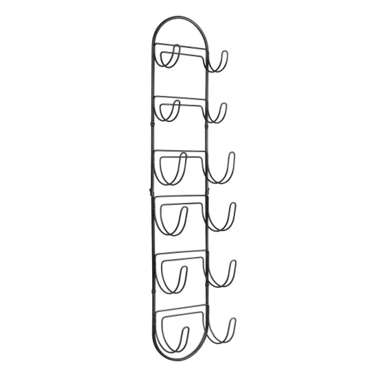 mDesign Metal Wall Mount Bath Towel Storage Organizer Rack, 6 Shelves {4}