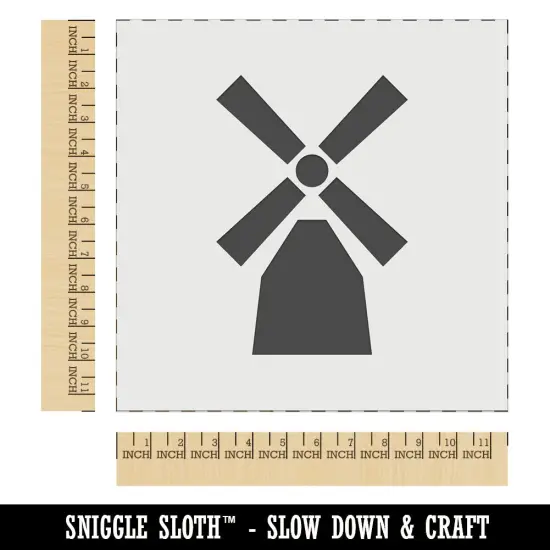 Windmill Netherlands Holland Wall Cookie DIY Craft Reusable Stencil {1}