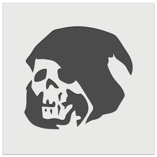 Grim Reaper Death Skeleton Hooded Head Halloween Wall Cookie DIY Craft Reusable Stencil {2}