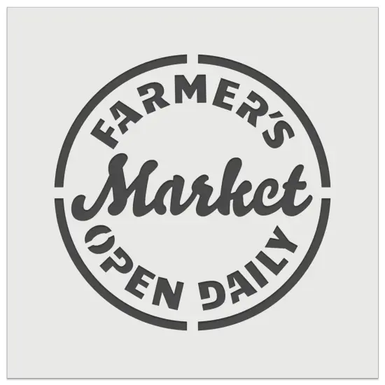 Farmer's Market Open Daily Wall Cookie DIY Craft Reusable Stencil {7}