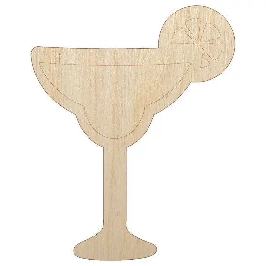 Margarita Cocktail with Lime Unfinished Wood Shape Piece Cutout for DIY Craft Projects {2}