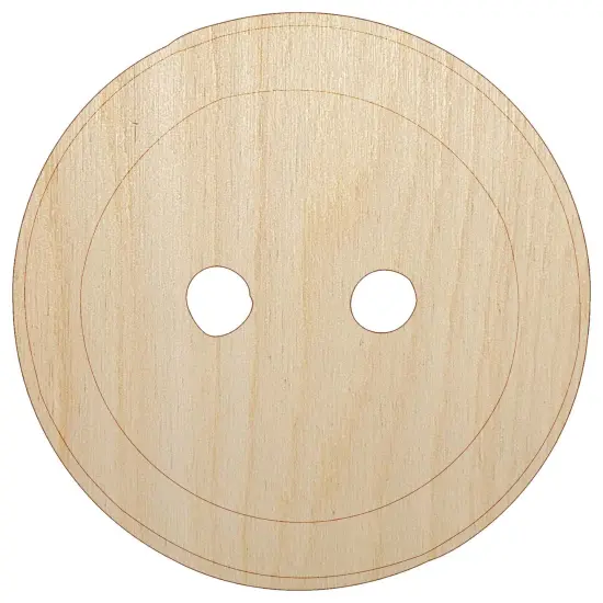 Hand Drawn Button Two Holes Sew Sewing Unfinished Wood Shape Piece Cutout for DIY Craft Projects {7}