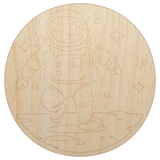 Astronaut In Space on the Moon Unfinished Wood Shape Piece Cutout for DIY Craft Projects {7}
