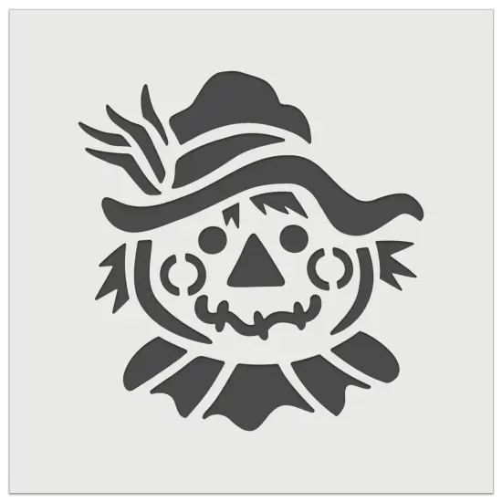 Scarecrow Head Fall Autumn Wall Cookie DIY Craft Reusable Stencil {2}