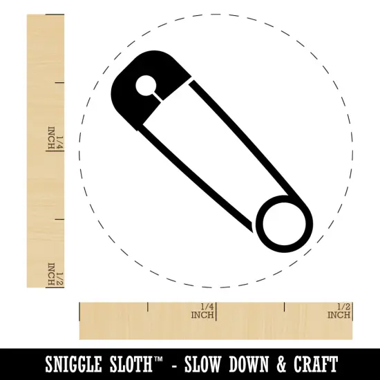 Safety Pin Self-Inking Rubber Stamp for Stamping Crafting Planners Sky Blue {1}