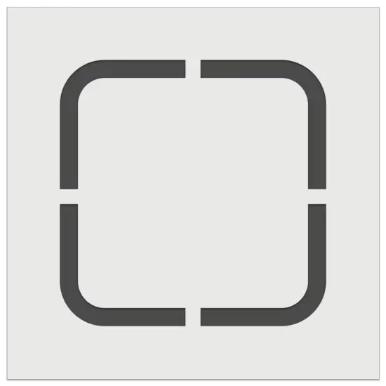 Square Rounded Corners Border Outline Wall Cookie DIY Craft Reusable Stencil {7}