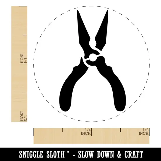 Long Nose Pliers Hand Tool Self-Inking Rubber Stamp Ink Stamper for Stamping Crafting Planners Green {1}