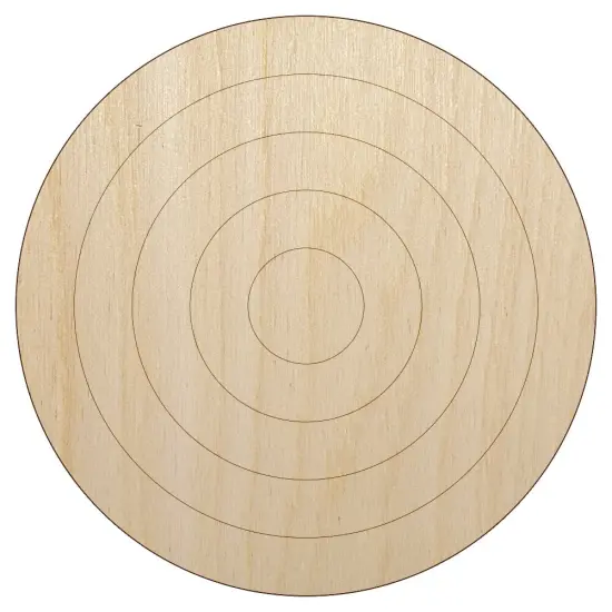 Bullseye Target Unfinished Wood Shape Piece Cutout for DIY Craft Projects {1}