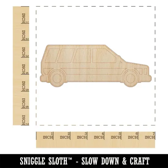 Station Wagon Family Car Vehicle Automobile Unfinished Wood Shape Piece Cutout for DIY Craft Projects {1}