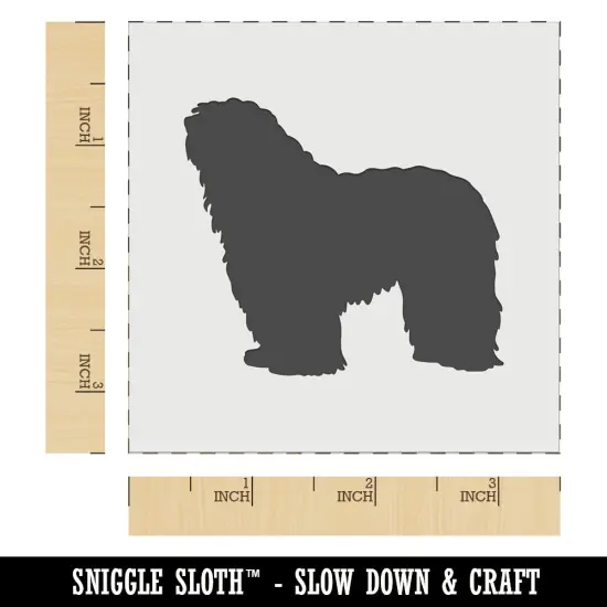 Bergamasco Sheepdog Dog Solid Wall Cookie DIY Craft Reusable Stencil {5}