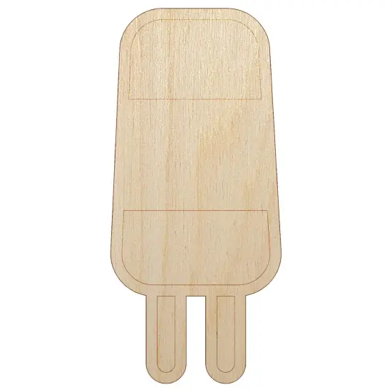 Layered Ice Cream Bar Frozen Treat Popsicle Unfinished Wood Shape Piece Cutout for DIY Craft Projects {7}