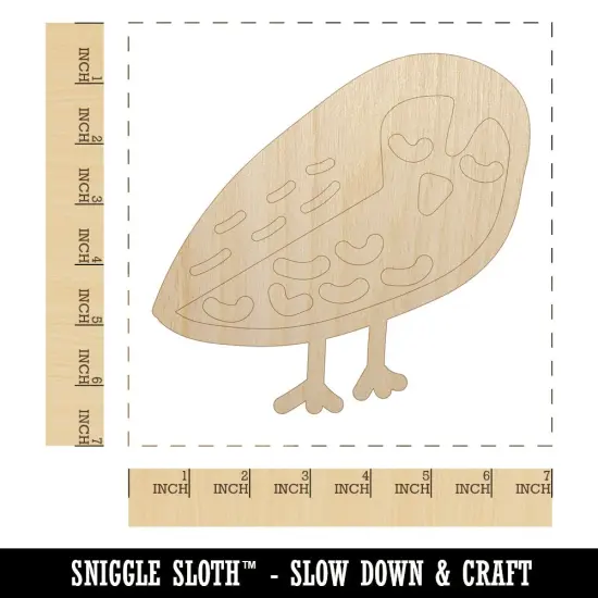 Sweet Owl Doodle Unfinished Wood Shape Piece Cutout for DIY Craft Projects {1}