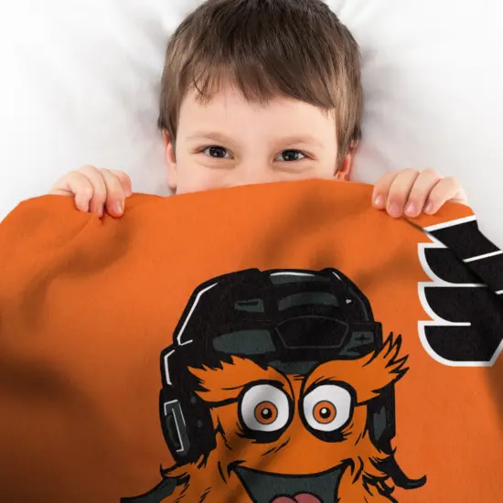 Sleep Squad Philadelphia Flyers Gritty Mascot 60” x 80” Raschel Plush Hockey Blanket {4}