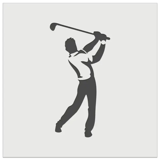 Man Swinging Golf Club Wall Cookie DIY Craft Reusable Stencil {7}