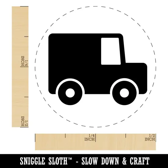 Delivery Moving Truck Self-Inking Rubber Stamp for Stamping Crafting Planners Blue {1}