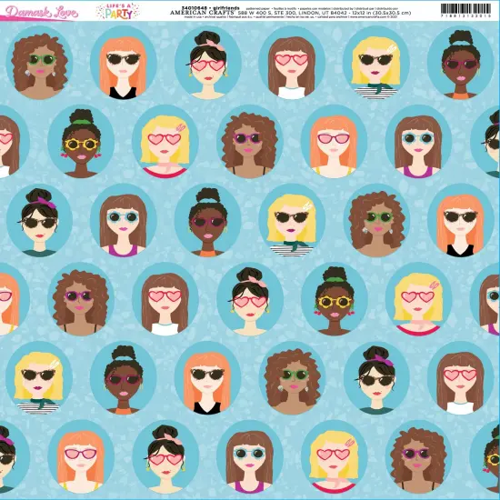 Damask Love Life's A Party Double-Sided Cardstock 12"X12" {4}