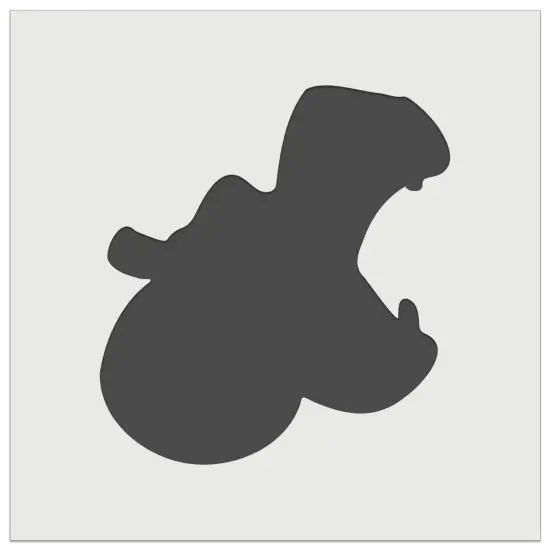 Hippopotamus Head Solid Wall Cookie DIY Craft Reusable Stencil {7}