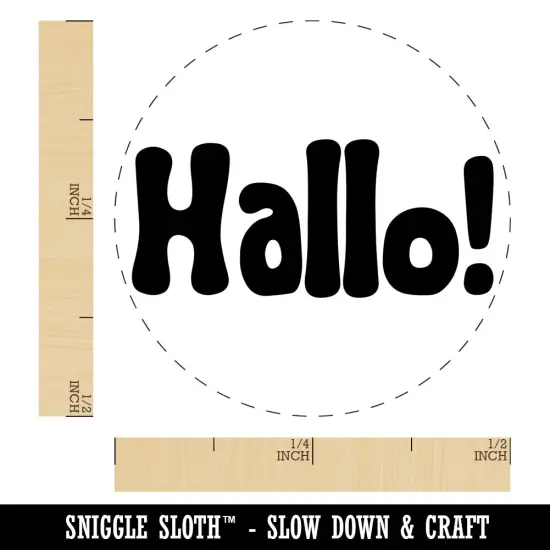Hallo Dutch and German Greeting Hello Self-Inking Rubber Stamp for Stamping Crafting Planners Pink {1}