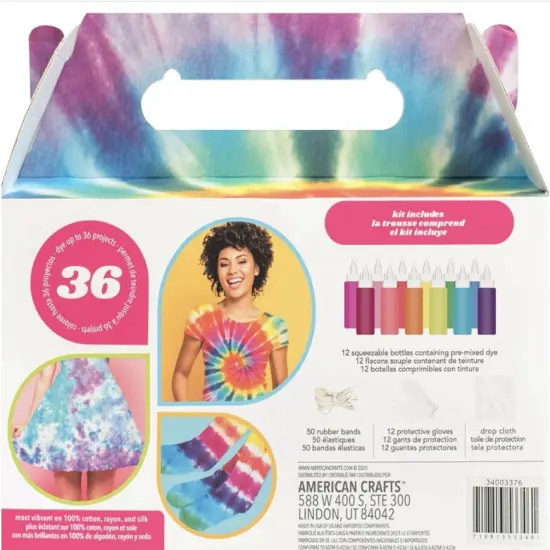 MEDIUM - AC - TIE DIY - VIVID KIT - 4 OZ - 12 COLORS (76 PIECE) 34003376 {5}