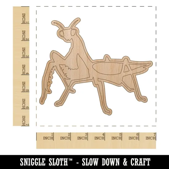 Praying Mantis Insect Unfinished Wood Shape Piece Cutout for DIY Craft Projects {1}