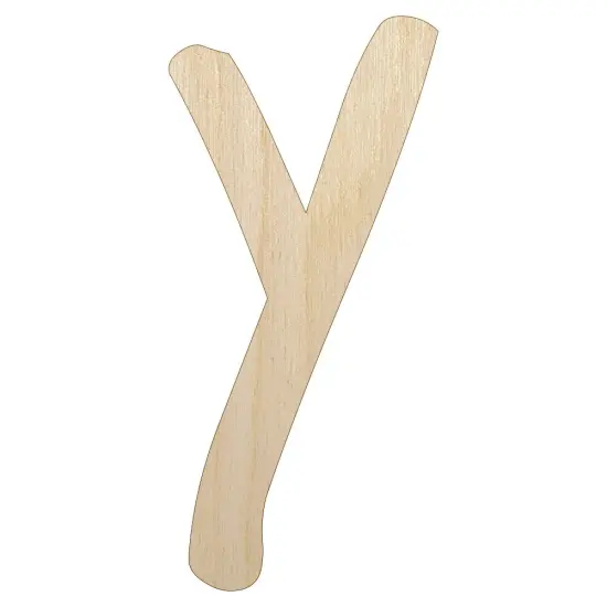 Letter Y Uppercase Felt Marker Font Unfinished Wood Shape Piece Cutout for DIY Craft Projects {1}