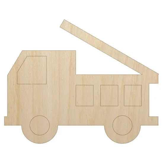 Fire Truck Engine Fireman Firefighter Symbol Unfinished Wood Shape Piece Cutout for DIY Craft Projects {2}