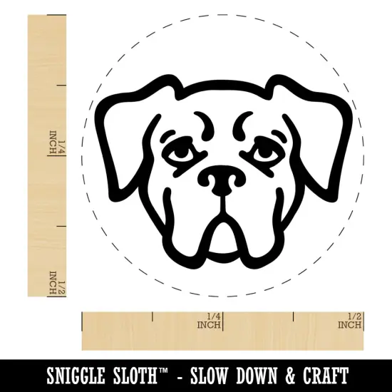 Boxer Dog Head Self-Inking Rubber Stamp Ink Stamper for Stamping Crafting Planners Yellow {1}