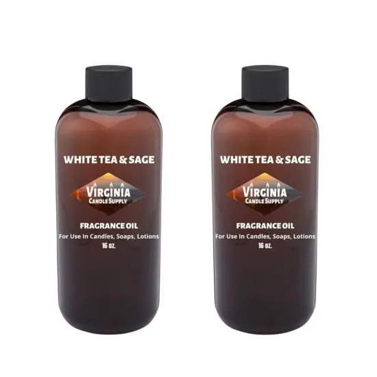 White Tea & Sage Fragrance Oil (Our Version of the Brand Name) (32 oz Bottle) for Candle Making, Soap Making, Tart Making, Room Sprays, Lotions, Car Fresheners, Slime, Bath Bombs, Warmers&hellip; {1}