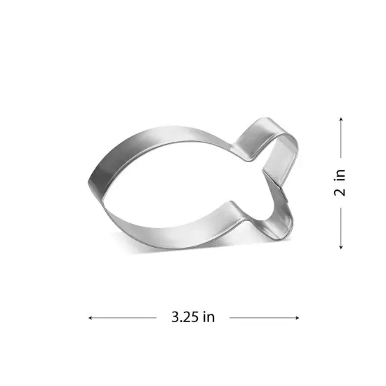 CookieCutter.Com Cute Fish Cookie Cutter 3.25 Inch &ndash;Tin Plated Steel Cookie Cutters &ndash; Made In The USA {2}