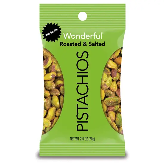 Dry Roasted & Salted Pistachios - 2.5 oz (Case of 8) {1}