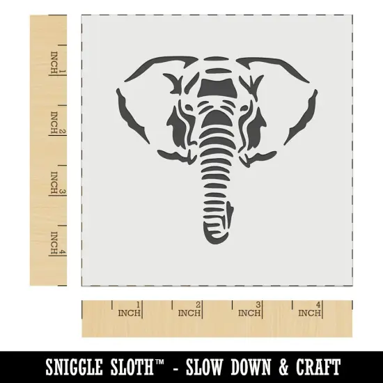 Elephant Face Wall Cookie DIY Craft Reusable Stencil {7}