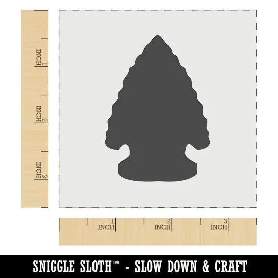 Native American Arrowhead Obsidian Stone Indian Wall Cookie DIY Craft Reusable Stencil {6}