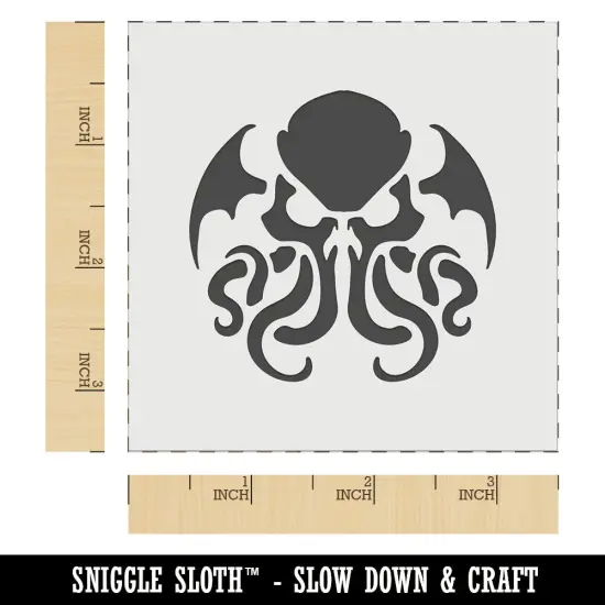 Cthulhu Eldritch Horror Scary Wall Cookie DIY Craft Reusable Stencil {6}
