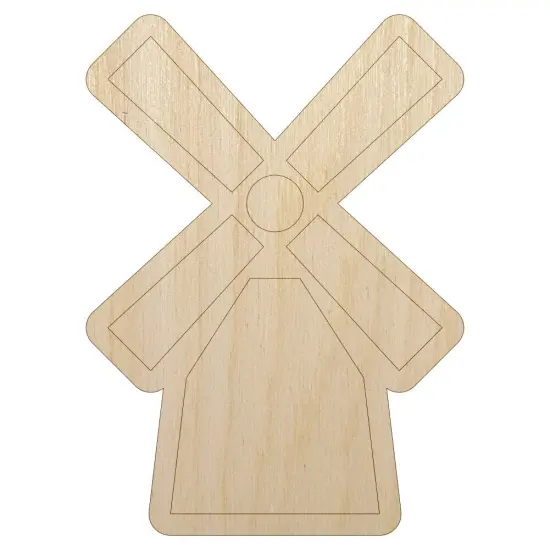 Windmill Netherlands Holland Unfinished Wood Shape Piece Cutout for DIY Craft Projects {7}