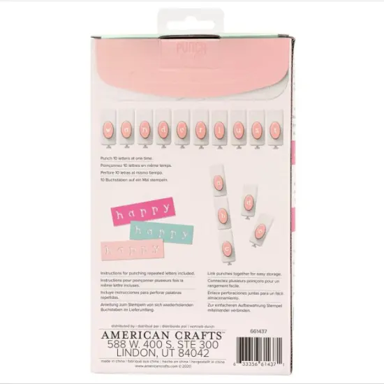 We R Memory Keepers Word Punch Board-Lowercase (27 PIECE) 661437 by American Crafts {5}