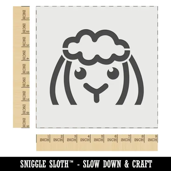 Peeking Sheep Wall Cookie DIY Craft Reusable Stencil {1}