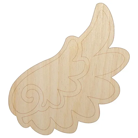Adorable Angelic Feathered Right Wing Unfinished Wood Shape Piece Cutout for DIY Craft Projects {2}