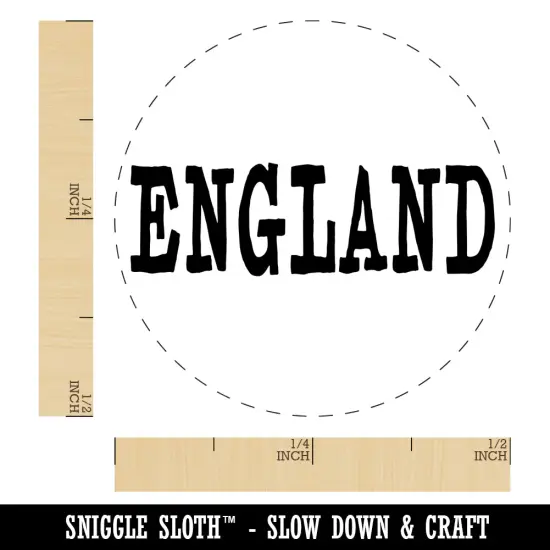 England Fun Text Self-Inking Rubber Stamp for Stamping Crafting Planners Orange {1}