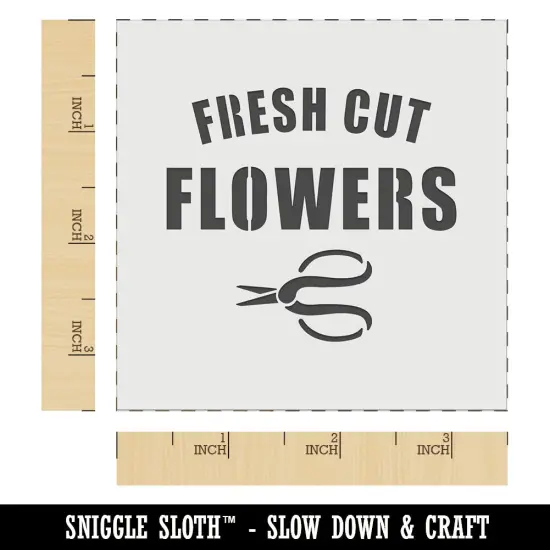 Fresh Cut Flowers Wall Cookie DIY Craft Reusable Stencil {5}