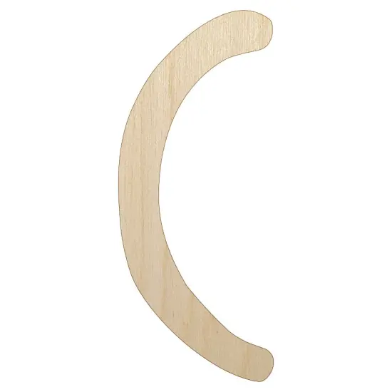 Letter C Uppercase Felt Marker Font Unfinished Wood Shape Piece Cutout for DIY Craft Projects {1}