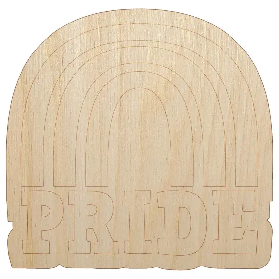 Pride Fun Rainbow LGBTQ Unfinished Wood Shape Piece Cutout for DIY Craft Projects {7}