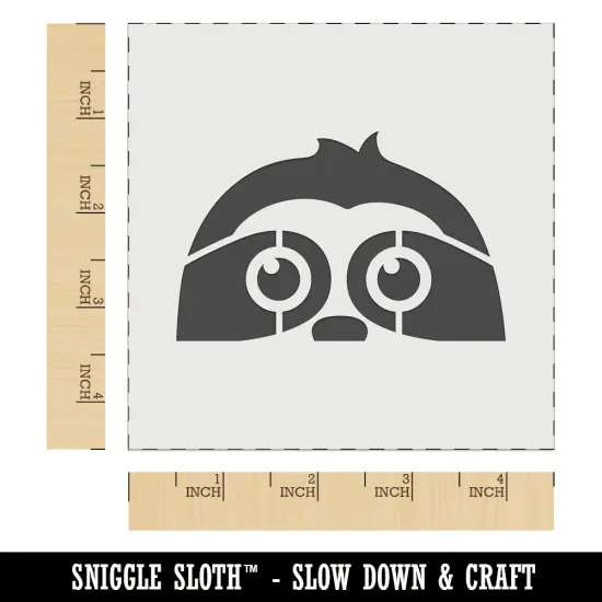 Peeking Sloth Wall Cookie DIY Craft Reusable Stencil {6}