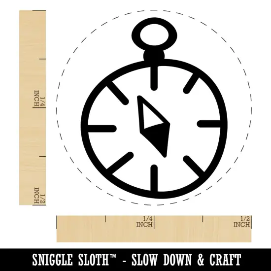 Compass Doodle Self-Inking Rubber Stamp for Stamping Crafting Planners Lime Green {1}
