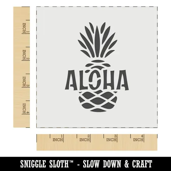 Aloha Pineapple Tropical Fruit Hawaii Wall Cookie DIY Craft Reusable Stencil {6}