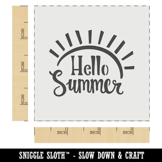 Hello Summer Sunshine Wall Cookie DIY Craft Reusable Stencil {5}